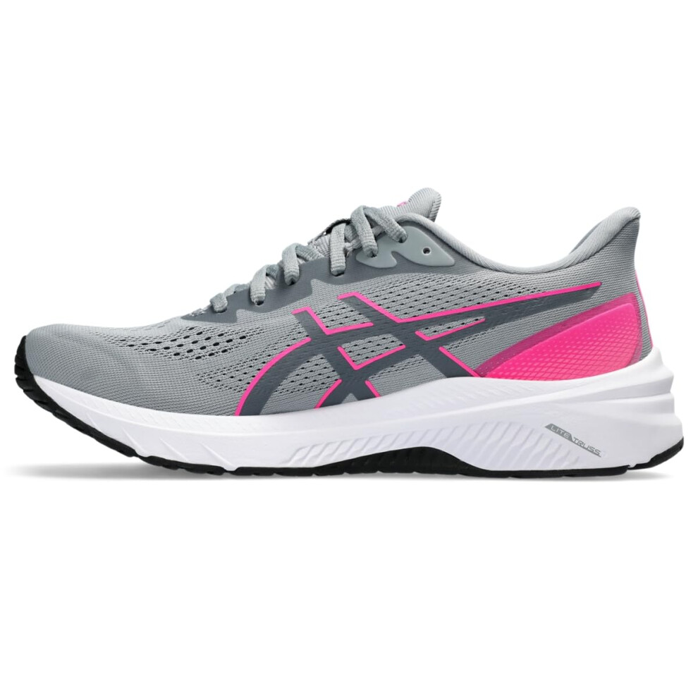 ASICS Women's GT-1000 12 Shoes  7.5  Sheet Rock/HOT Pink