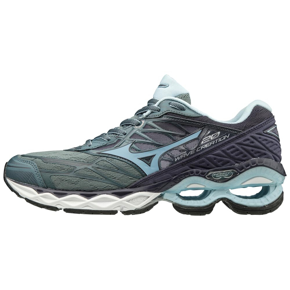 Mizuno Women's Wave Creation 20 Running Shoe  Graphite-cool Blue  8.5