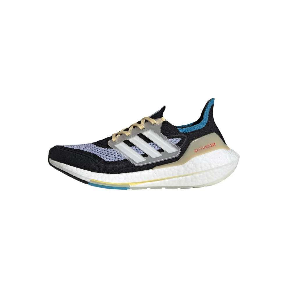 adidas Women's Ultraboost 21 Running Shoe  Black/White/Violet Tone  7.