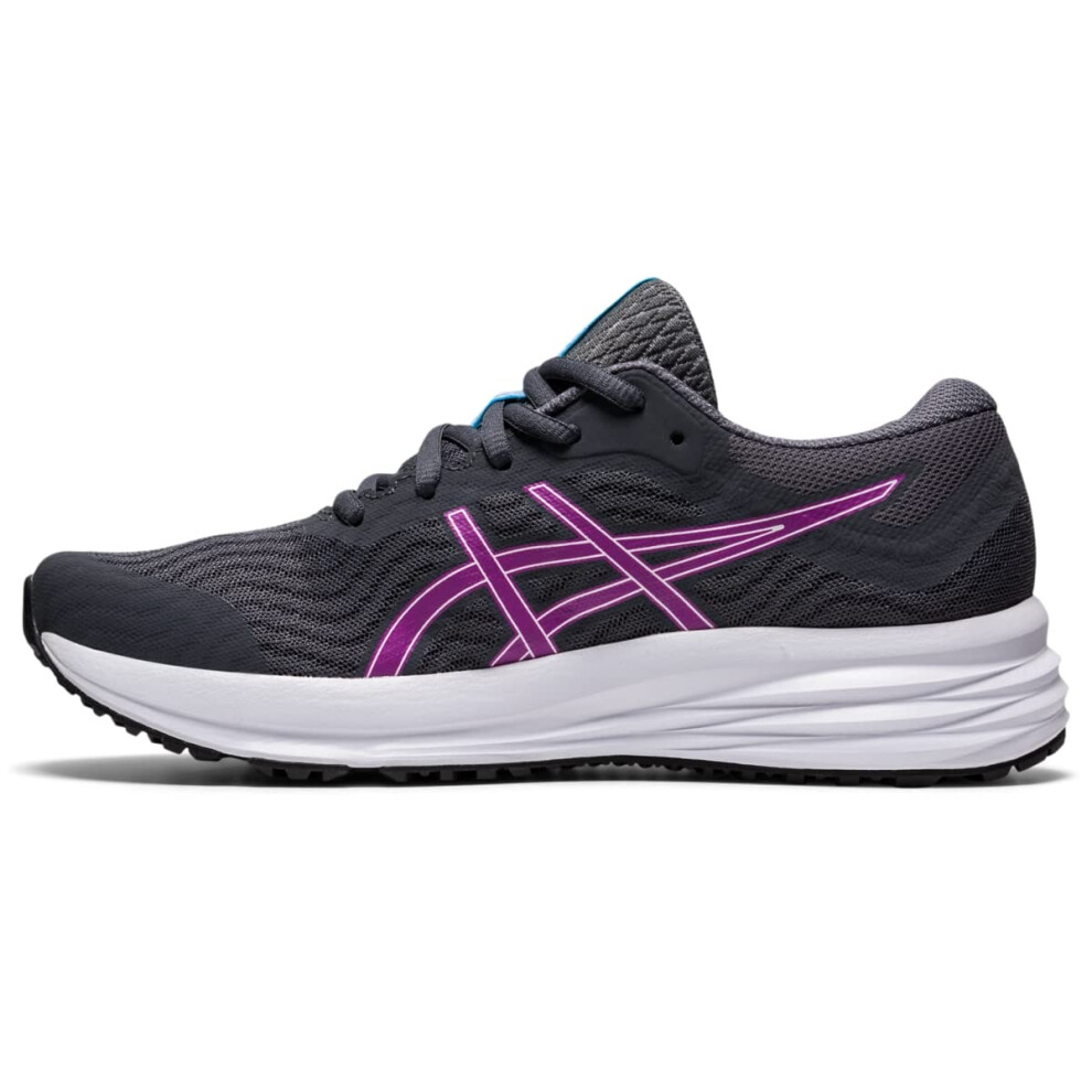 ASICS Women's PATRIOT 12 Running Shoes  8  CARRIER GREY/DIGITAL GRAPE