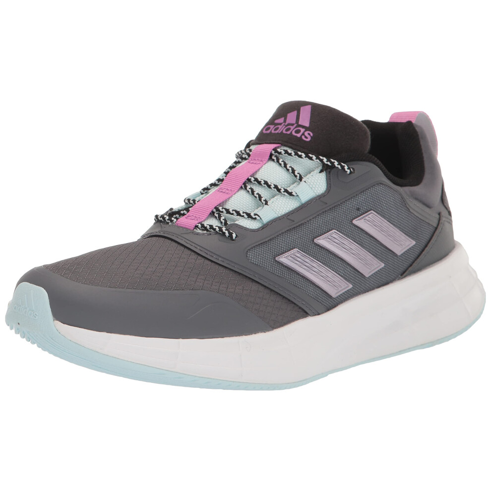 adidas Women's Duramo Protect Running Shoe  Grey/Matte Purple Metallic