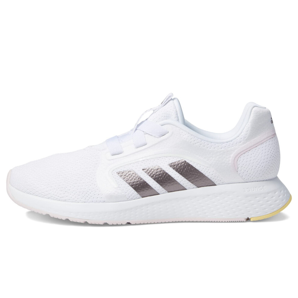 adidas Women's Edge Lux 5 Sneaker  White/Coffee Metallic/Almost Yellow