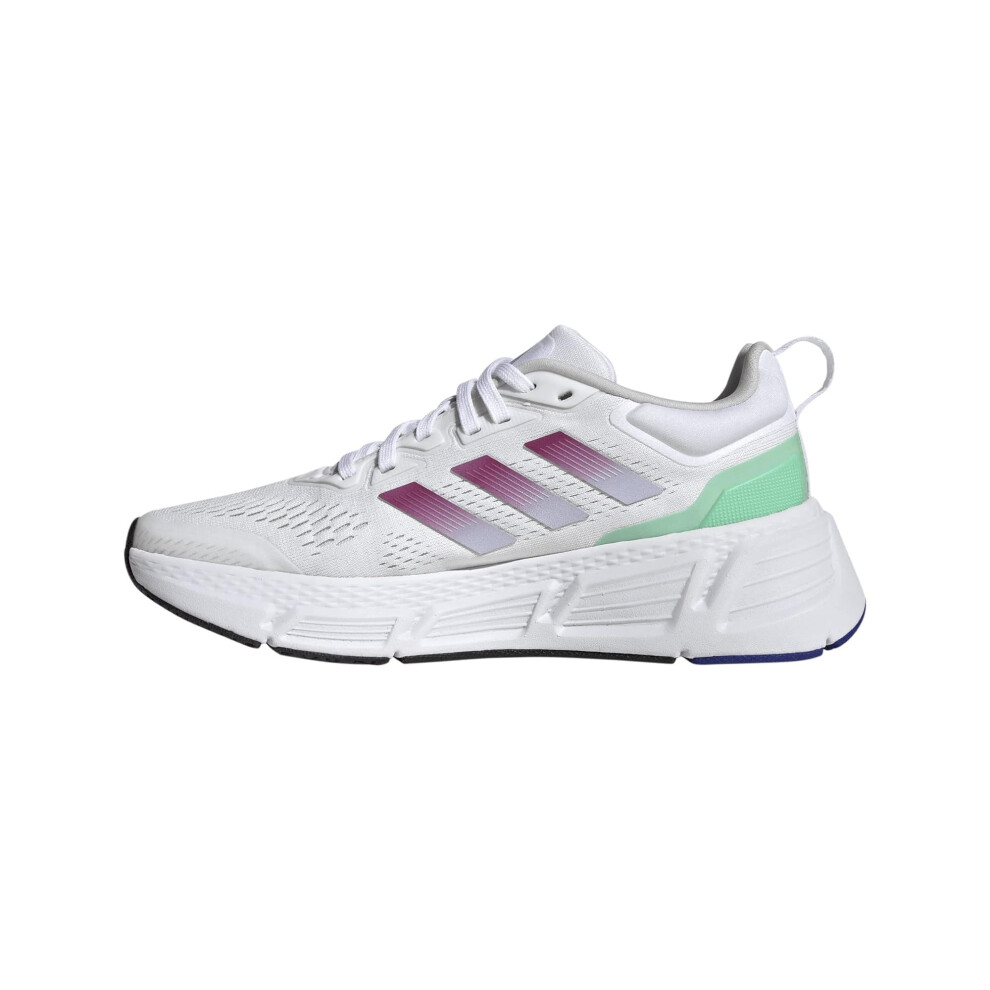 adidas Women's Questar Sneaker  White/Lucid Fuchsia/Silver Dawn  10.5