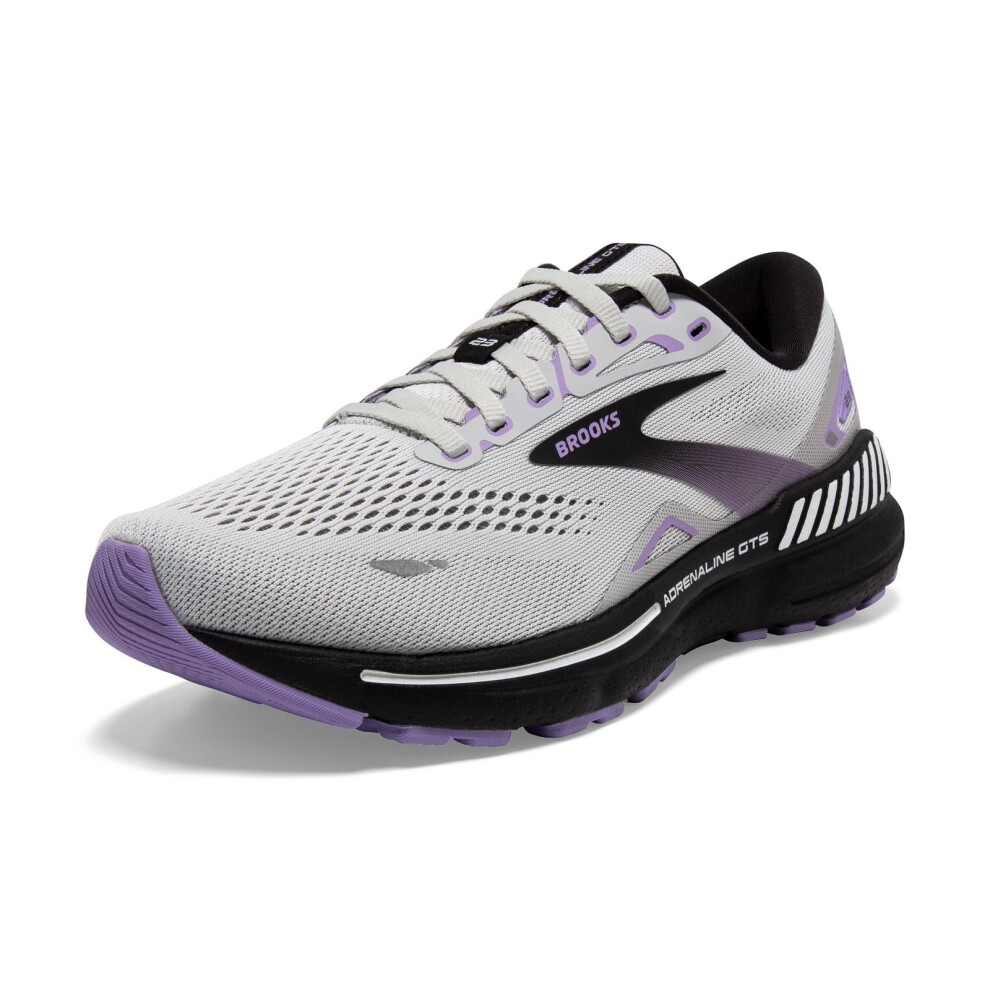 Brooks Womens Adrenaline GTS 23 Supportive Running Shoe - Grey/Black/P