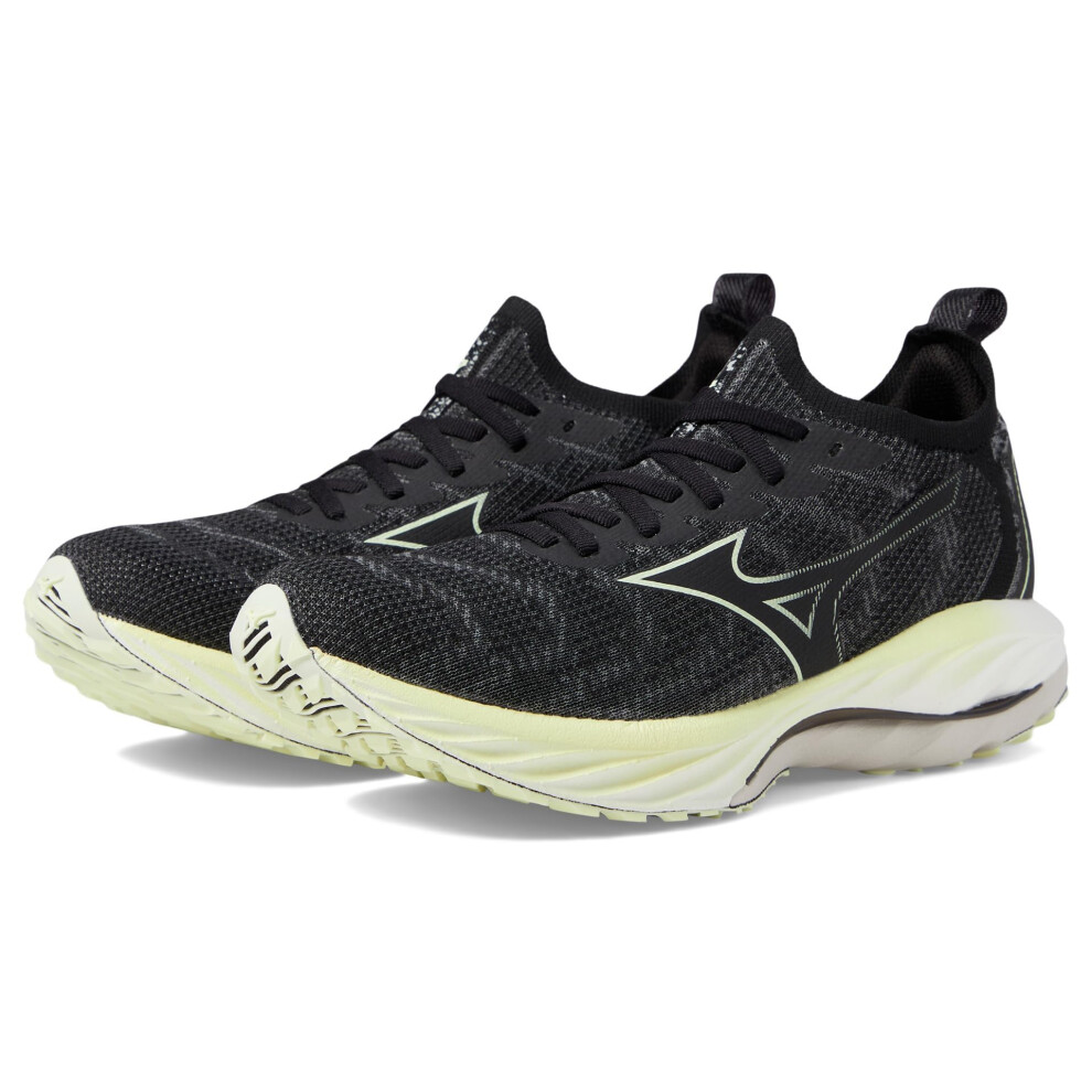 Mizuno Women's Wave Neo Wind Running Shoe  Undyed Black-Starlight  12