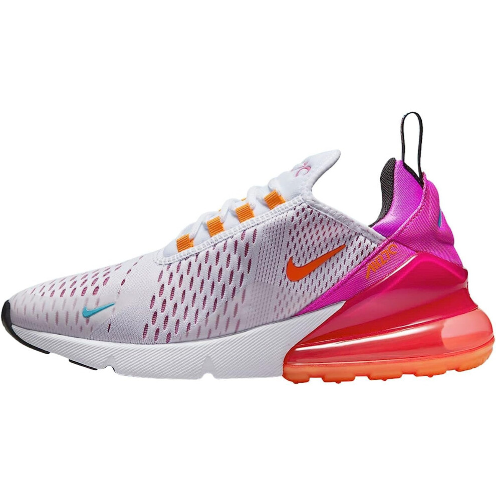 NIKE Women's Air Max 270 Shoes  White/Bright Crimson  8.5