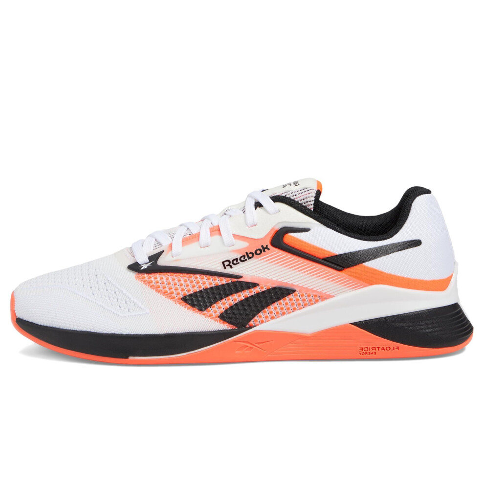 Reebok Women's Nano X4 Sneaker  Footwear White/Black/Orange Flare  10.