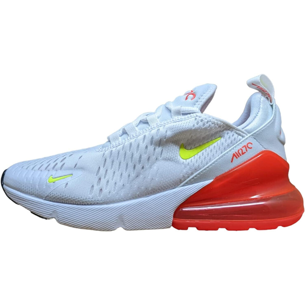 Nike Women's Air Max 270 (White/Volt-Bright Crimson  8)