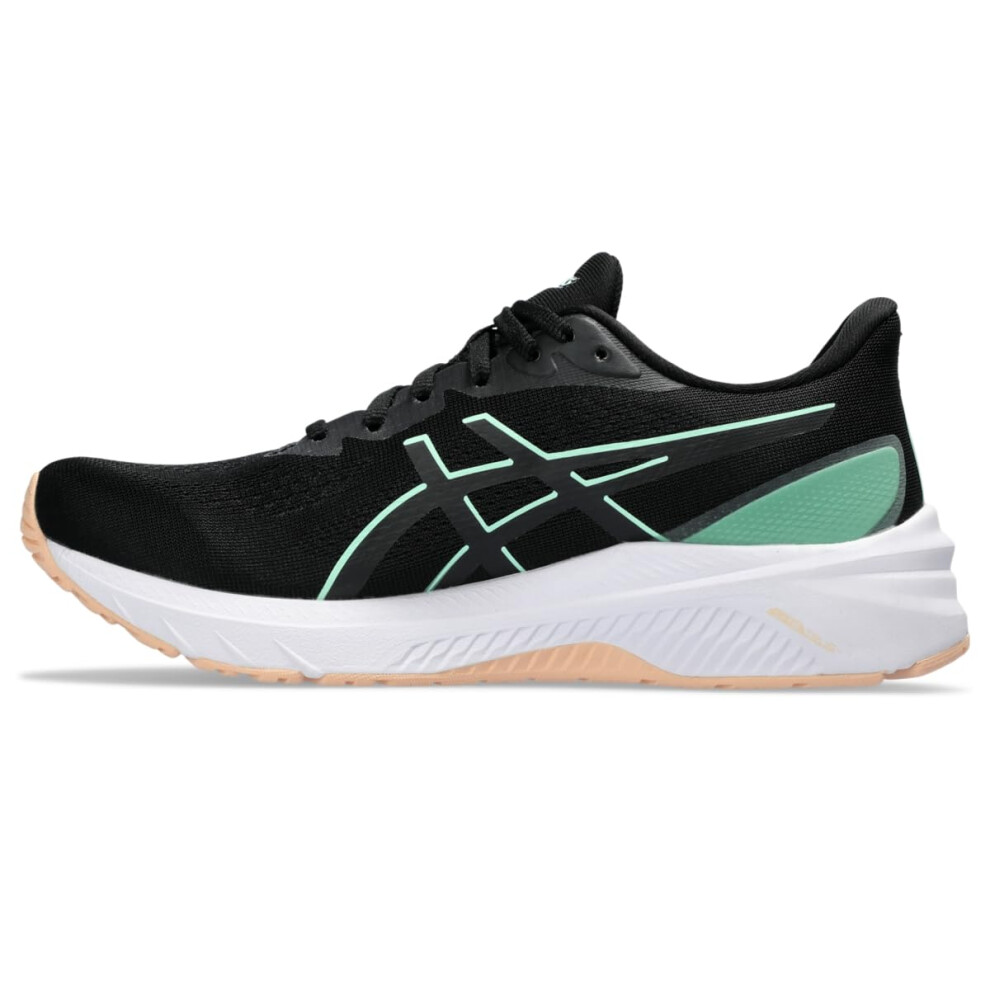 ASICS Women's GT-1000 12 Running Shoe  12  BLACK/MINT TINT