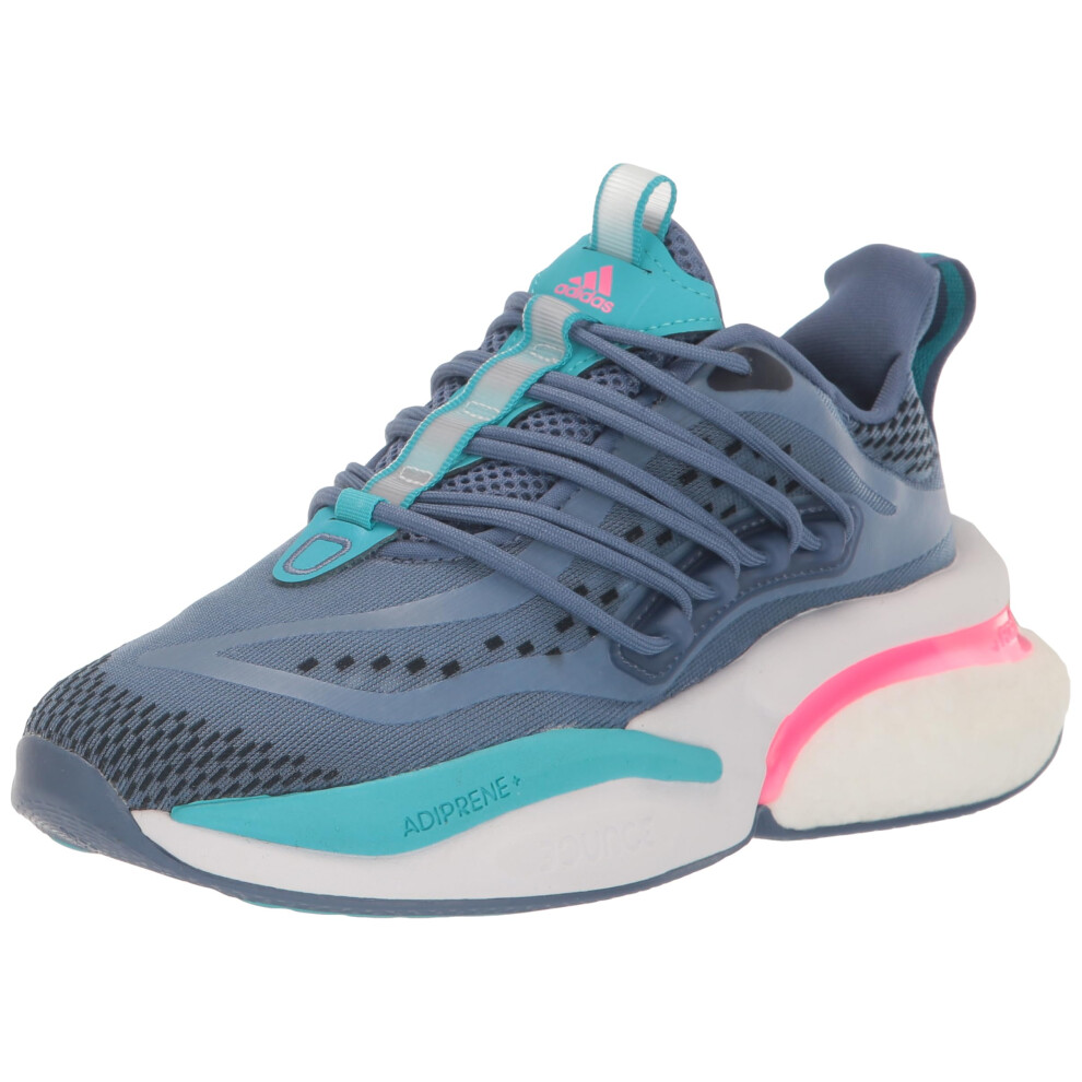 adidas Women's Alphaboost V1 Sneaker  Crew Blue/Lucid Pink/Lucid Cyan