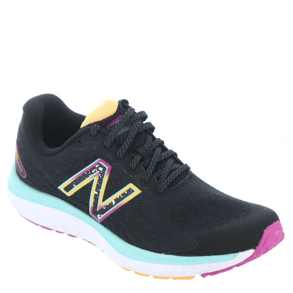 New Balance Women's Fresh Foam 680 V7 Running Shoe  Black/Surf/Lemonad