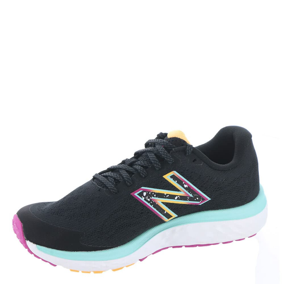 New Balance Women's Fresh Foam 680 V7 Running Shoe  Black/Surf/Lemonad