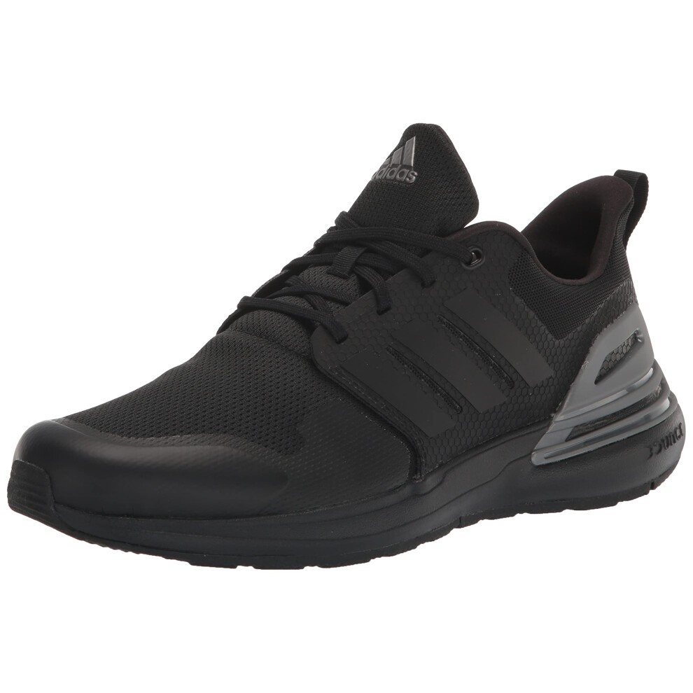 adidas RapidaSport Running Shoe  Black/Black/Iron Metallic  1 US Unise