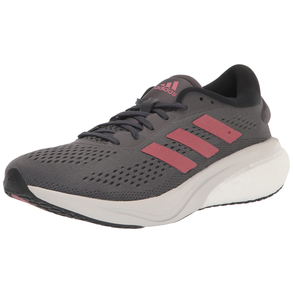 adidas Women's Supernova 2 Running Shoe  Grey/Wonder Red/Black  9