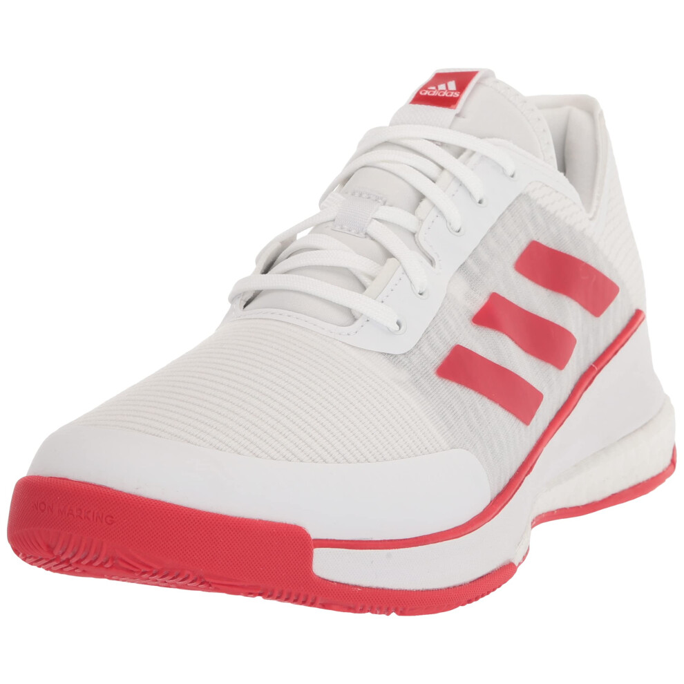 adidas Women's Crazyflight Running Shoe  White/Vivid Red/Vivid Red  5