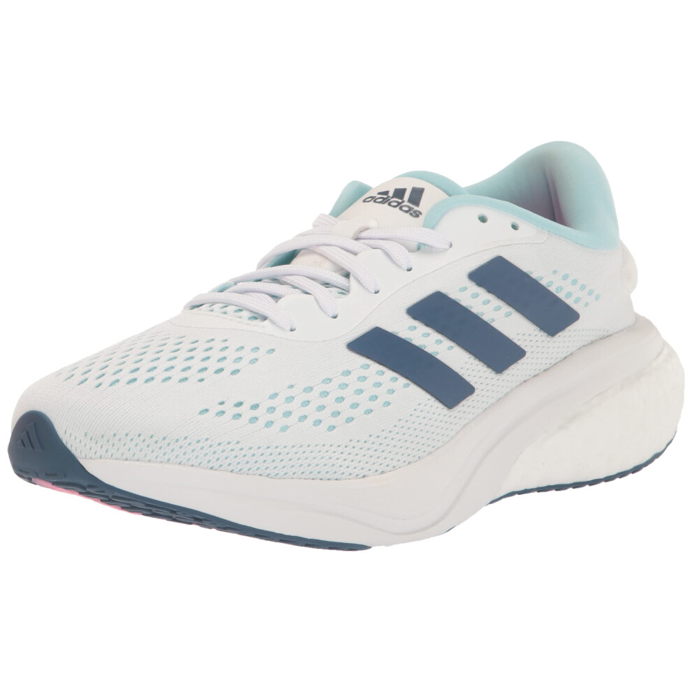 adidas Women's Supernova 2 Running Shoe  White/Wonder Steel/Bliss Blue