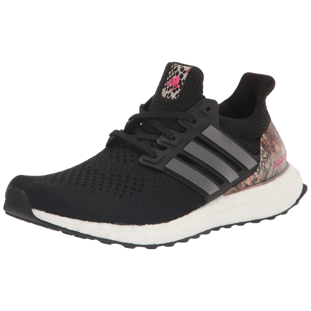 adidas Women's Ultraboost 1.0 Running Shoe  Black/Iron Metallic/Pulse