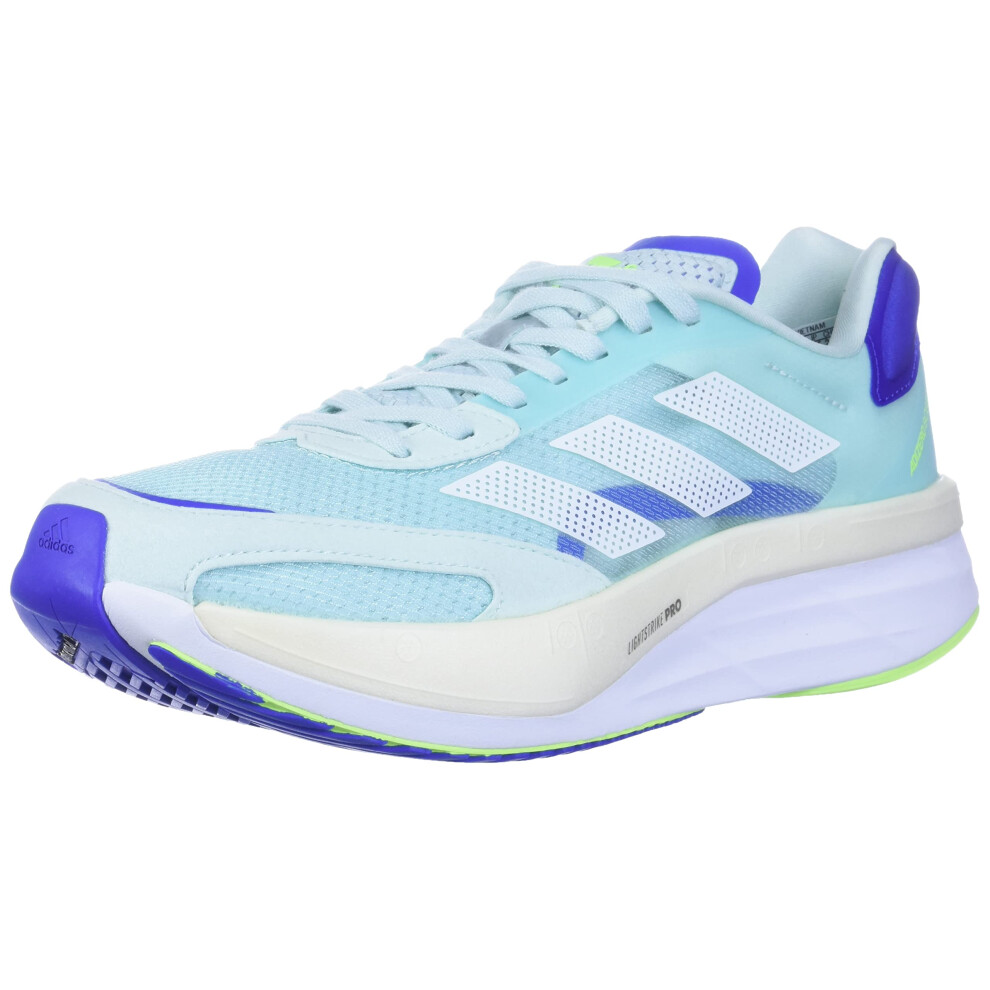 adidas Women's Adizero Boston 10 Halo Mint/FTWR White/Sonic Ink 6