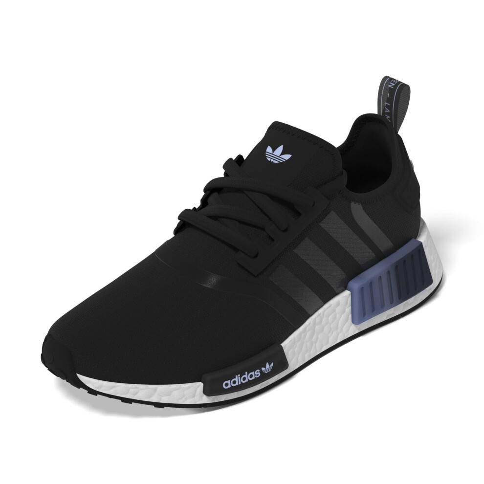 adidas Women's NMD_r1 Sneaker  Black/White/Blue Dawn  11