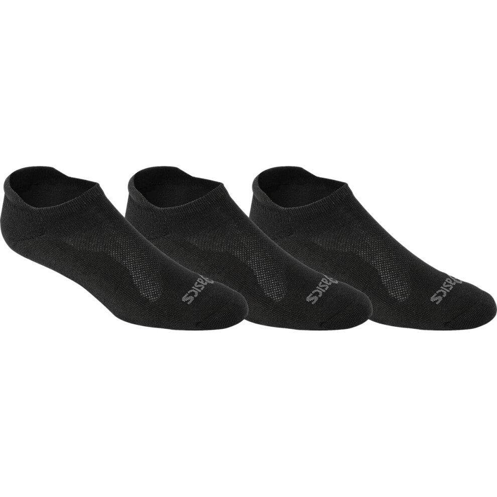 ASICS Men's Cushion Low Cut (3 Pack)  Black  Small