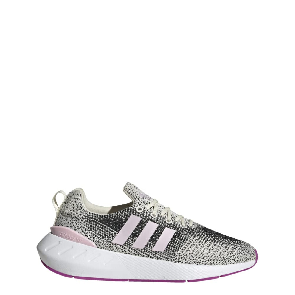 adidas Women's Swift Run 22 Sneaker  Cream White/Clear Pink/Vivid Pink