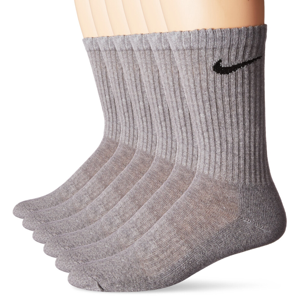 NIKE Unisex Performance Cushion Crew Socks with Bag (6 Pairs)  Dark Gr