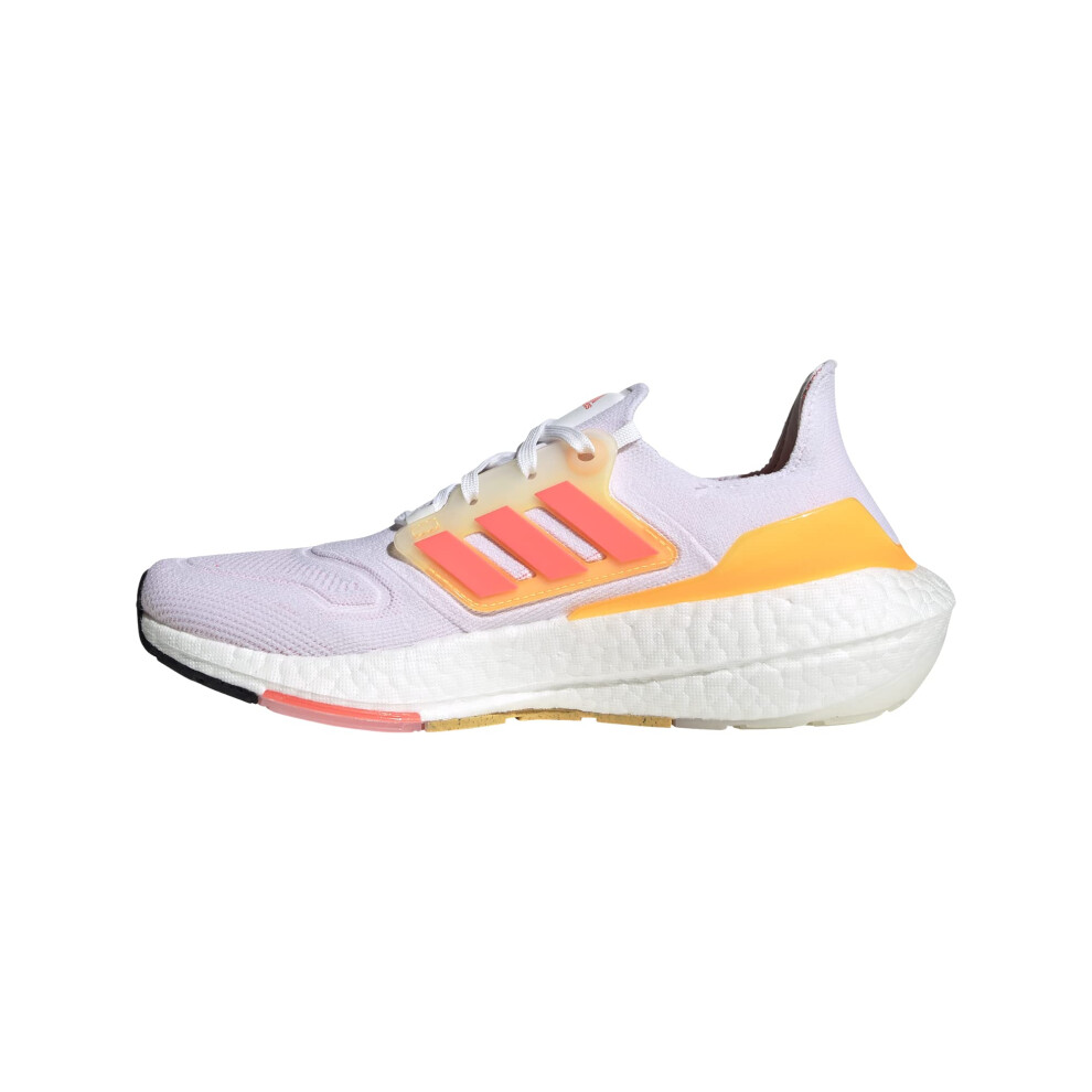 adidas Women's Ultraboost 22 Running Shoe  White/Turbo/Flash Orange  7