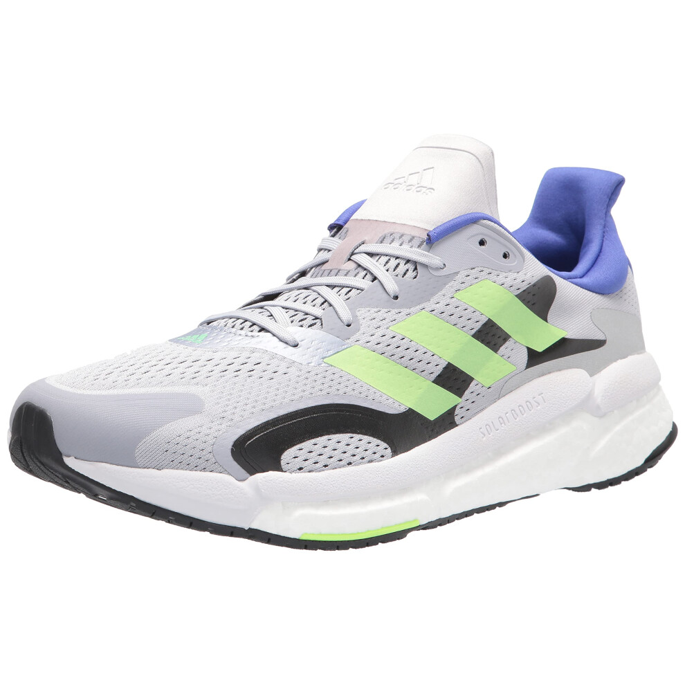 adidas Men's Solar Boost 3 Running Shoe  Halo Silver/Signal Green/Soni