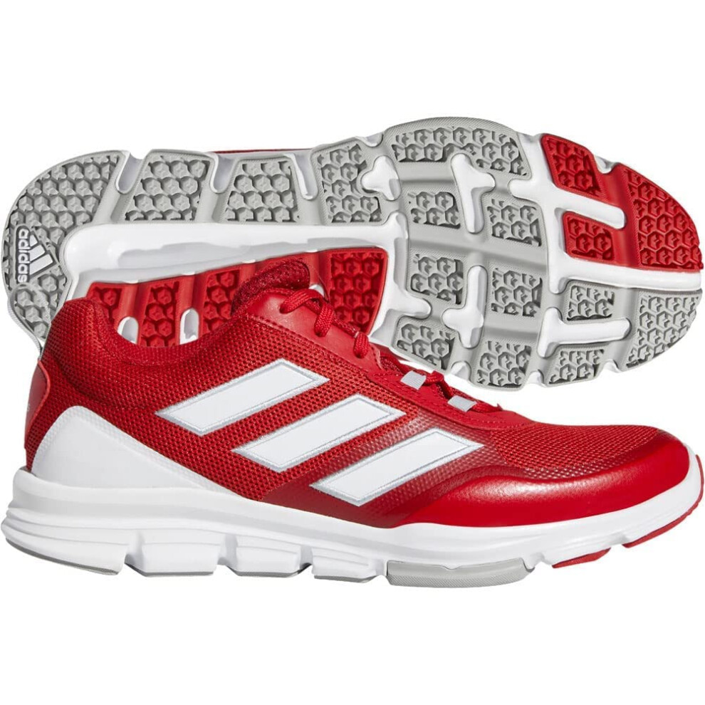 adidas Men's Speed Trainer 5 Baseball Shoe  Team Power Red/White/Silve