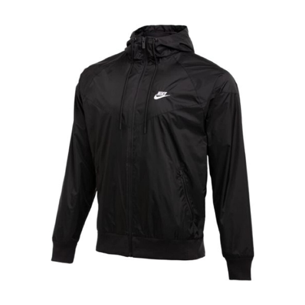 Nike Sportswear Windrunner Hooded Windbreaker Men's Jacket (Black  L)