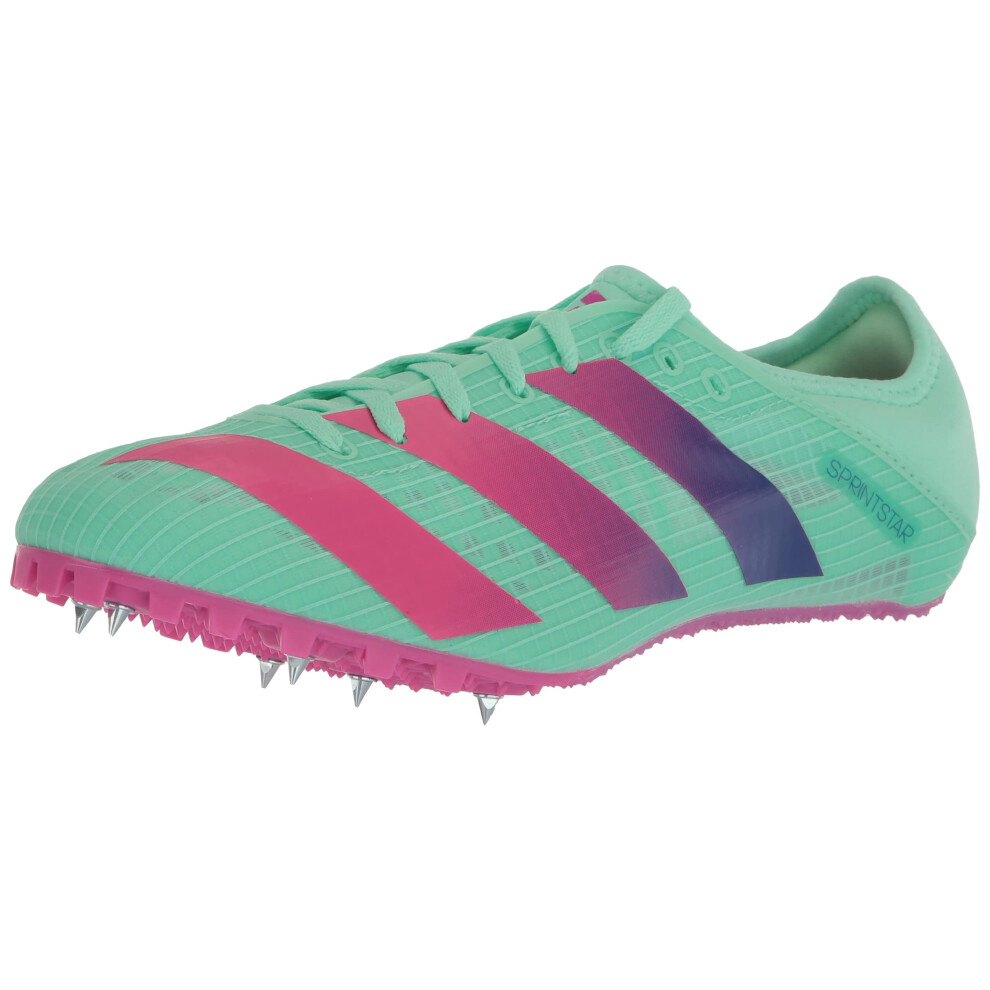 adidas Men's Sprintstar Track and Field Shoe  Pulse Mint/Lucid Blue/Lu