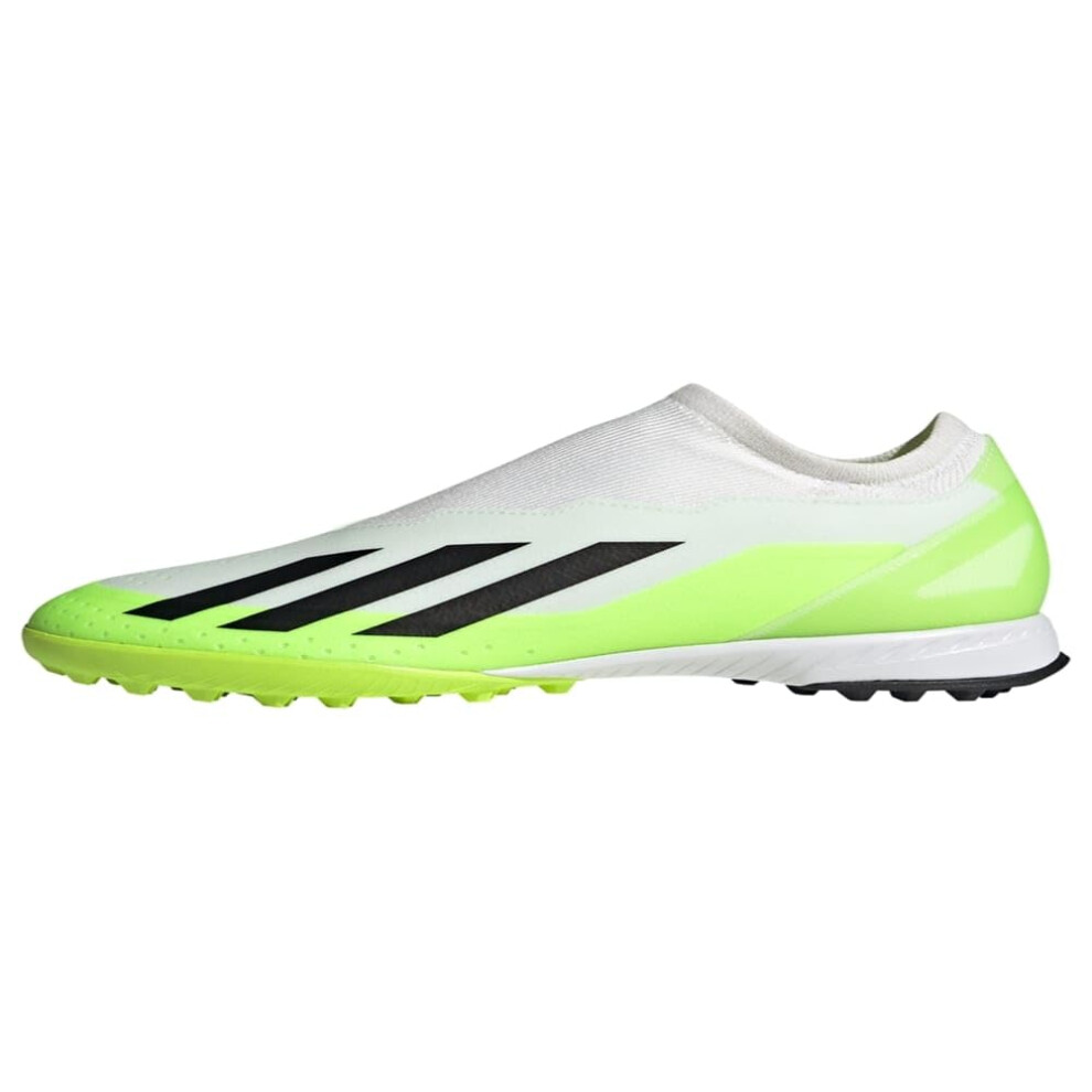 Adidas Unisex X Crazyfast.3 Turf Sneaker White/Core Black/Lucid Lemon