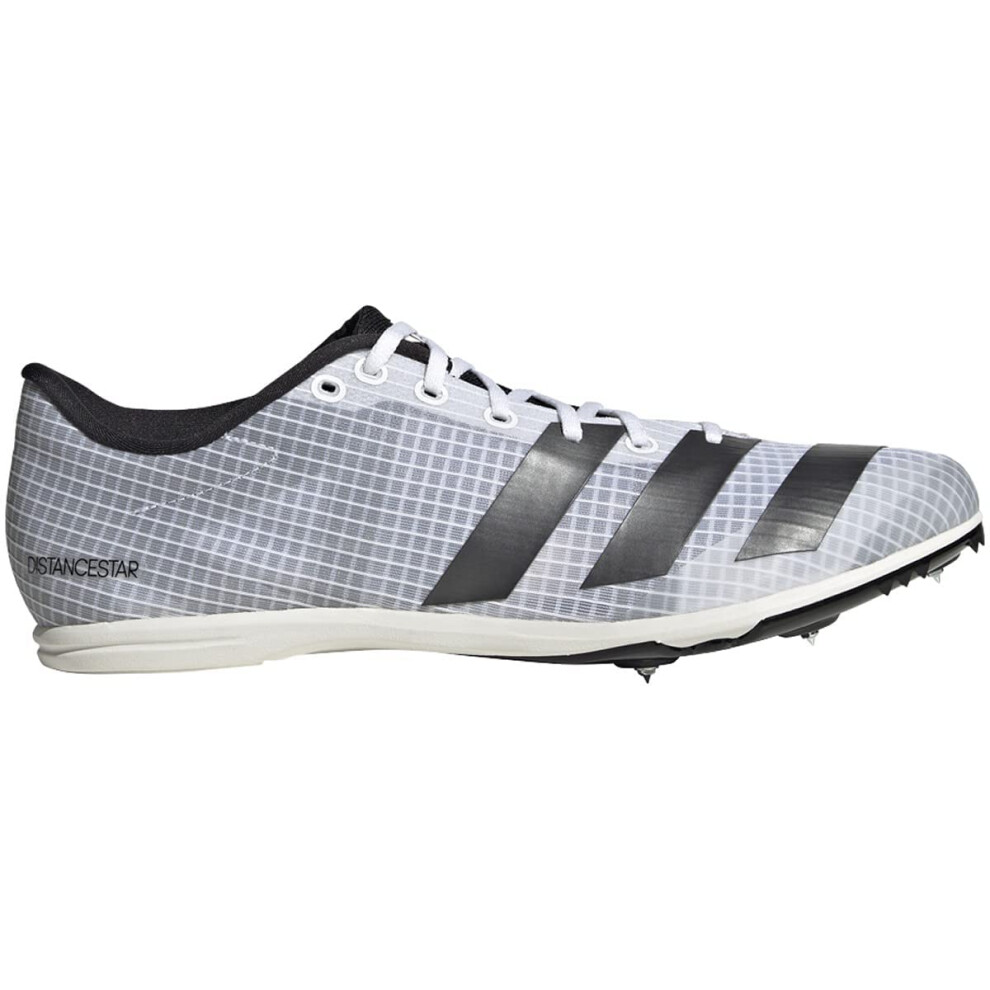 adidas Men's Distancestar Track and Field Shoe  White/Night Metallic/B