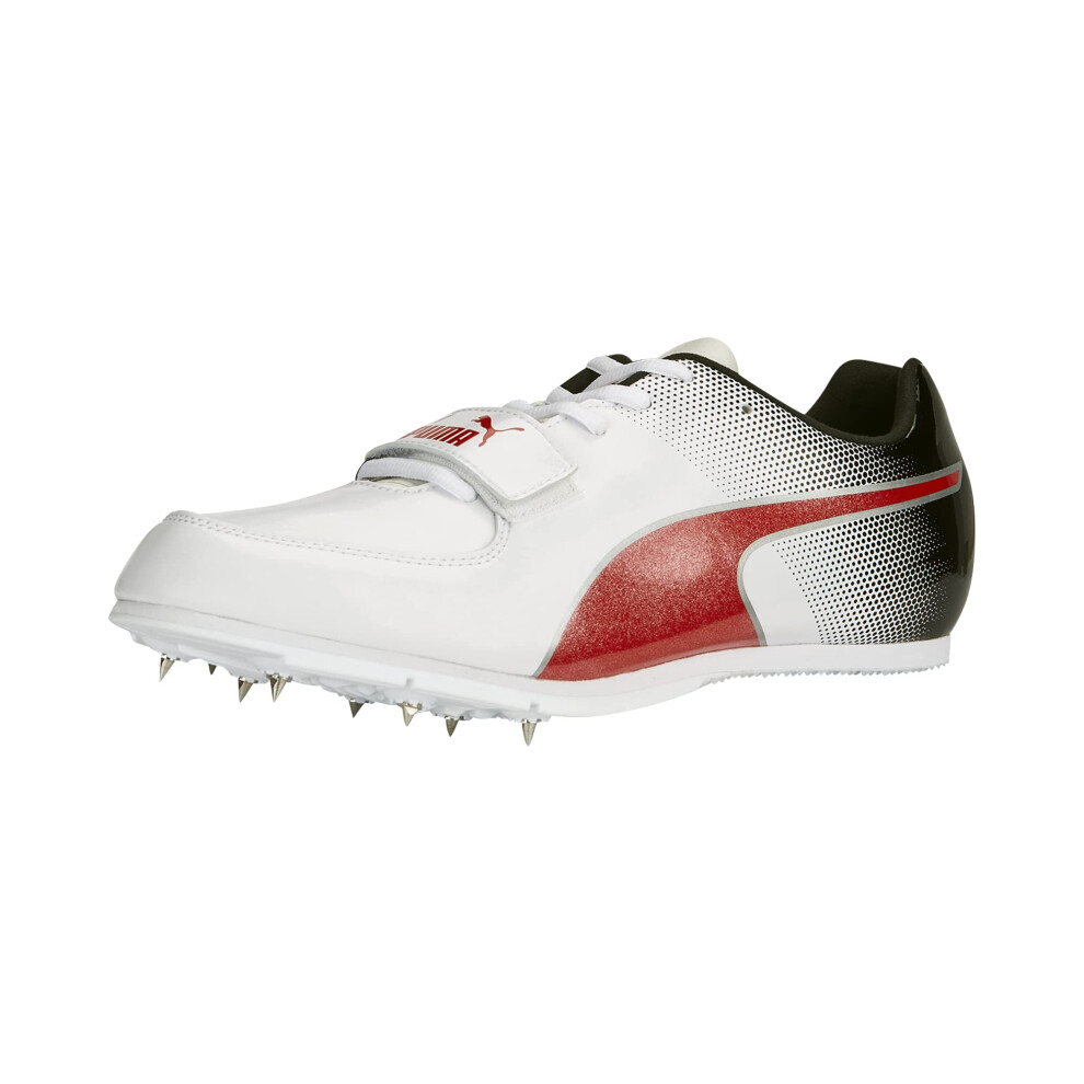 PUMA Men's Evospeed Long Jump 10 Sneaker  White-Black-Red  6.5