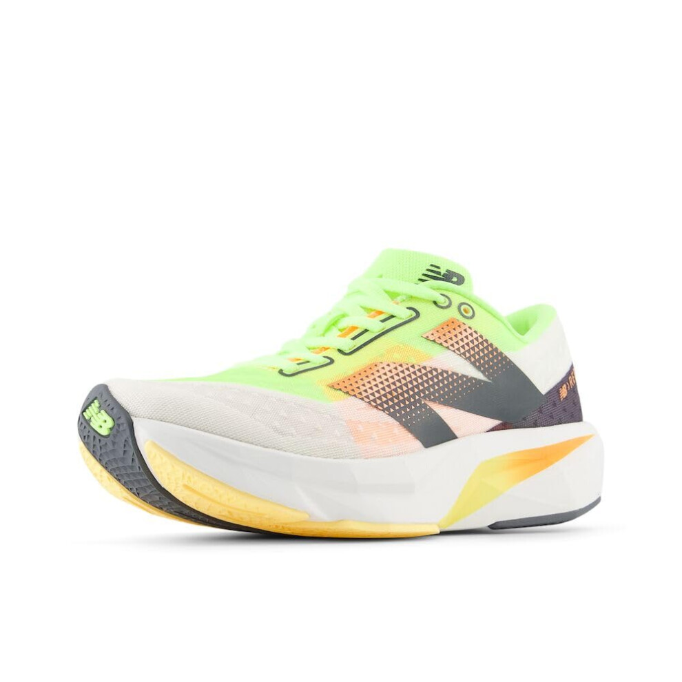 New Balance Men's FuelCell Rebel V4 Running Shoe  White/Bleached Lime