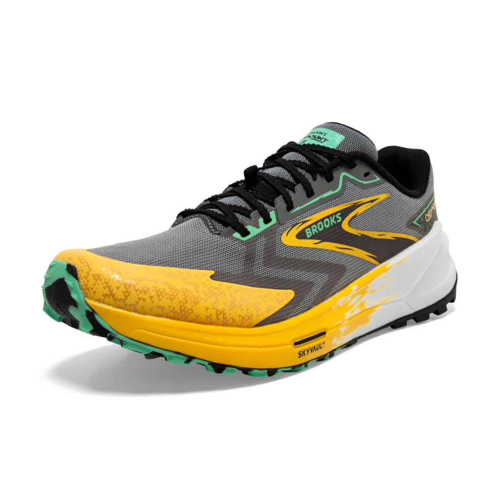 Brooks Men's Catamount 3 Trail Running Shoe - Lemon Chrome/Sedona Sage