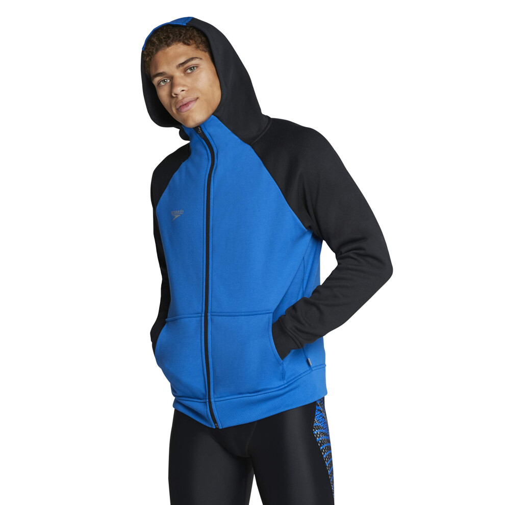 Speedo Men's Sweatshirt Full Zip Hooded Jacket Team Warm Up