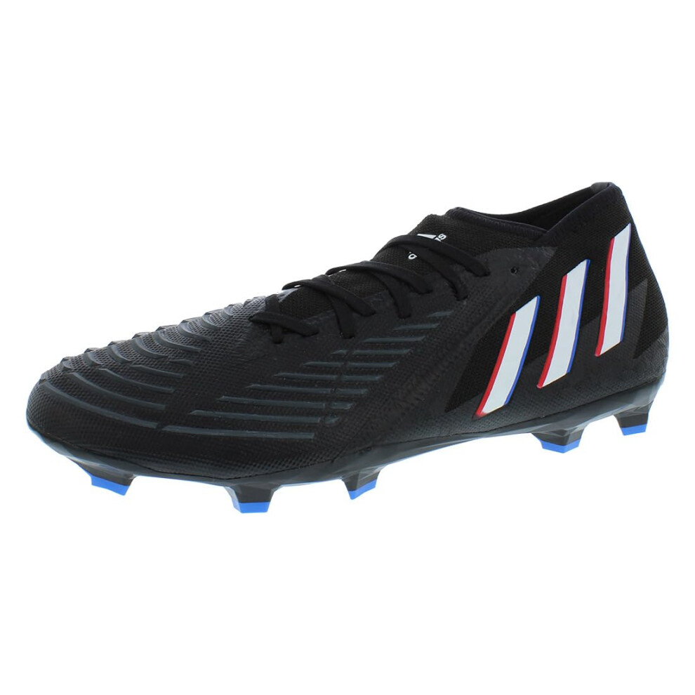 adidas Unisex Predator Edge.2 Firm Ground Soccer Shoe  Core Black/Whit