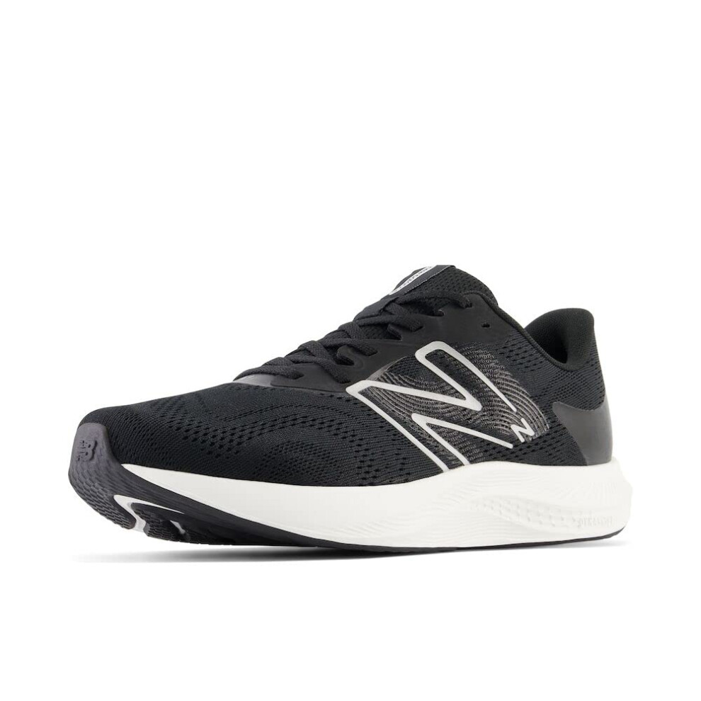 New Balance Men's DynaSoft Pro Run V2 Shoe  Black/White/Light Silver M