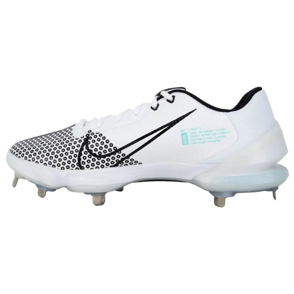 Nike Force Zoom Trout 7 Pro Metal Baseball Cleats White | Black Size 7