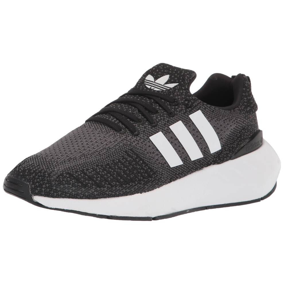 adidas Men's Swift Run 22 Sneaker  Black/White/Grey  7.5