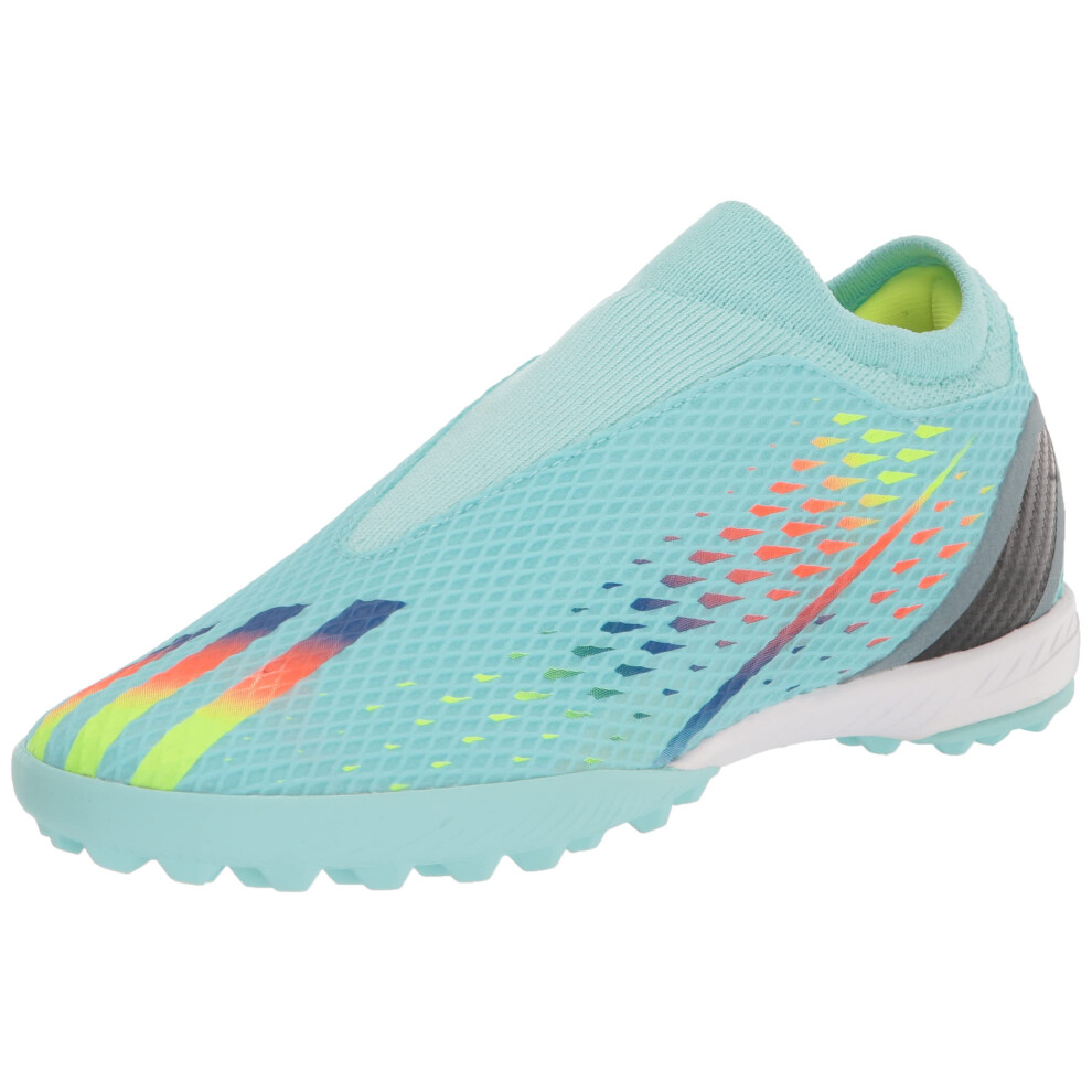 adidas Unisex X Speedportal.3 Laceless Turf Soccer Shoe  Clear Aqua/So