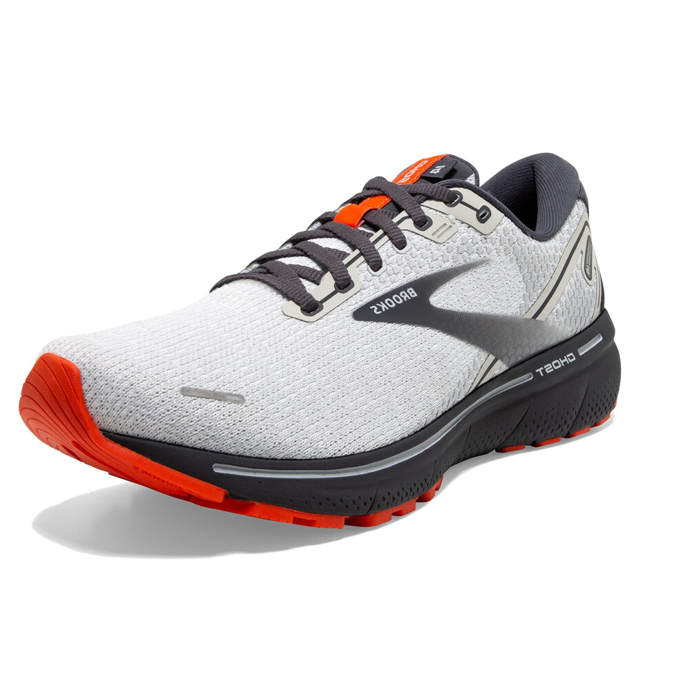 Brooks Men's Ghost 14 Neutral Running Shoe - Oyster/Cherry/Ebony - 10.