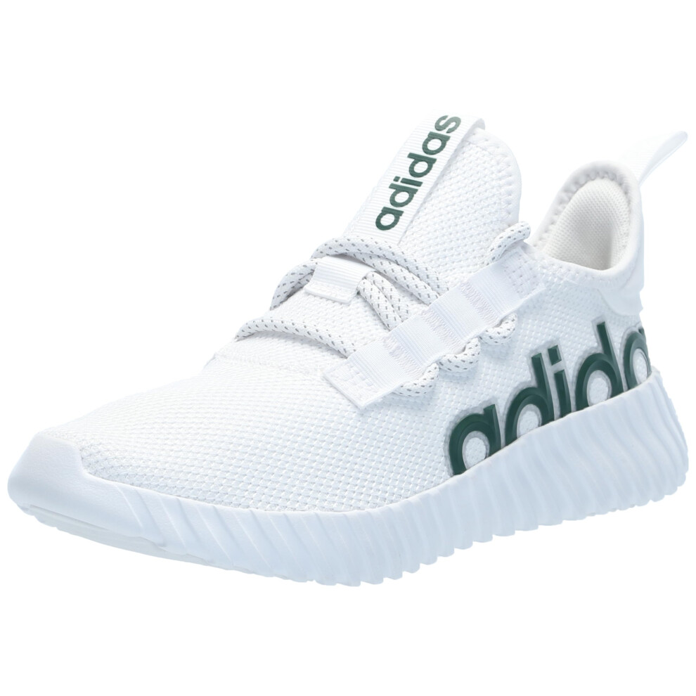 adidas Men's Kaptir 3.0 Sneaker  White/White/Collegiate Green  9.5