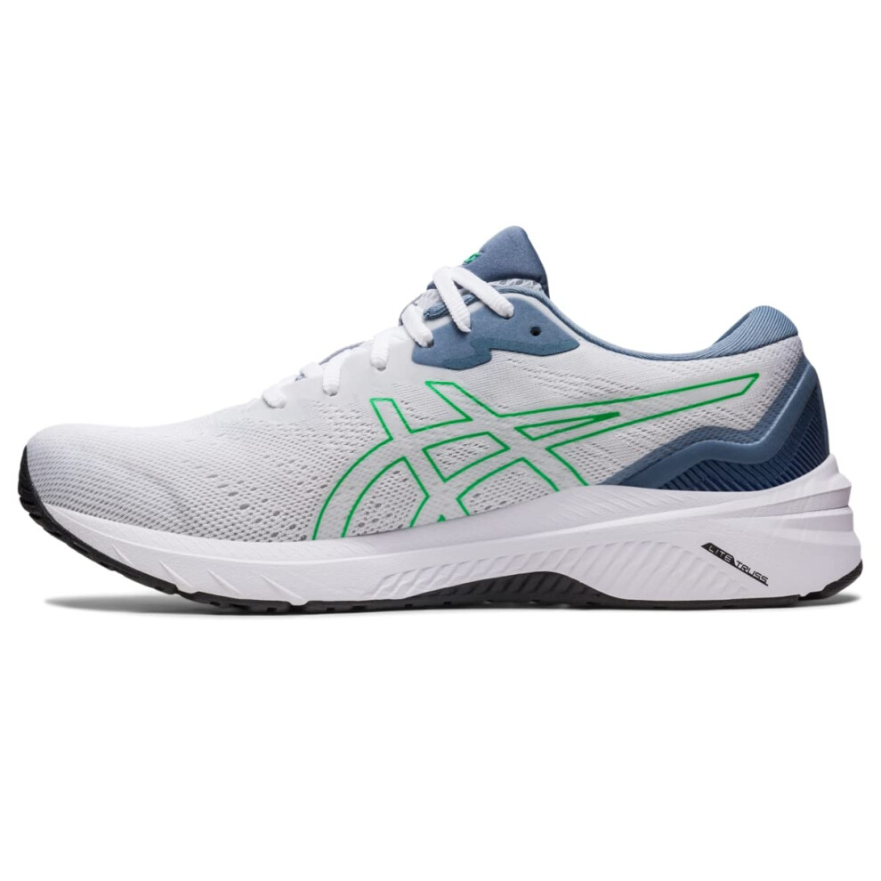 ASICS Men's GT-1000 11 Running Shoes  8  White/Steel Blue