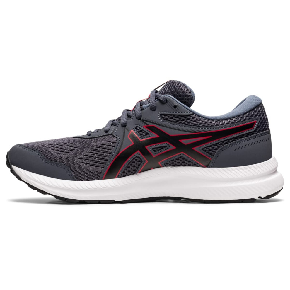 ASICS Men's Gel-Contend 7 Carrier Grey/Classic Red Running Shoe 8 M US