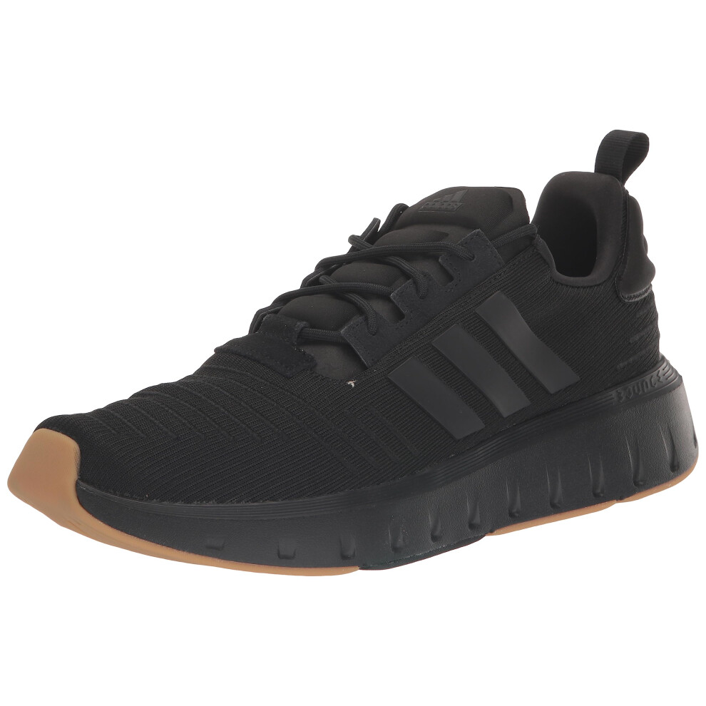 adidas Men's Swift Run Sneaker  Black/Black/Gum  7