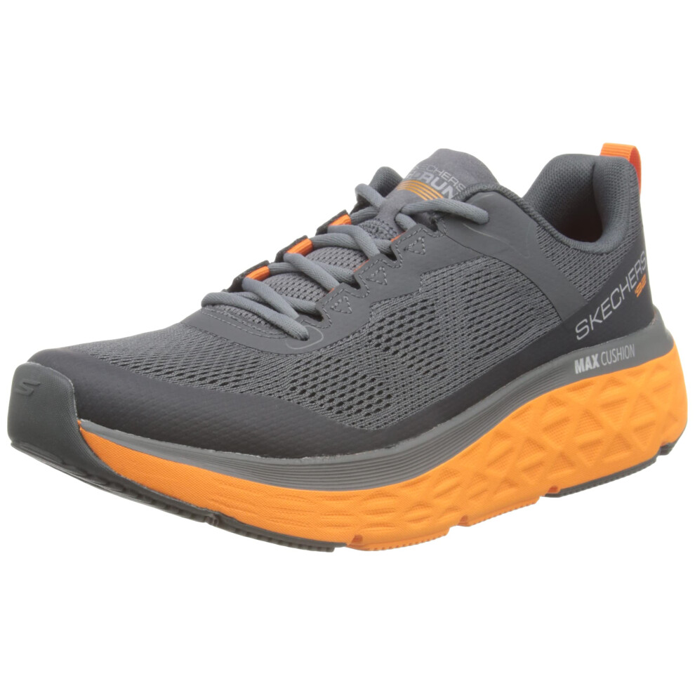 Skechers Men's Max Cushioning Delta (Charcoal/Orange  7.5 M)