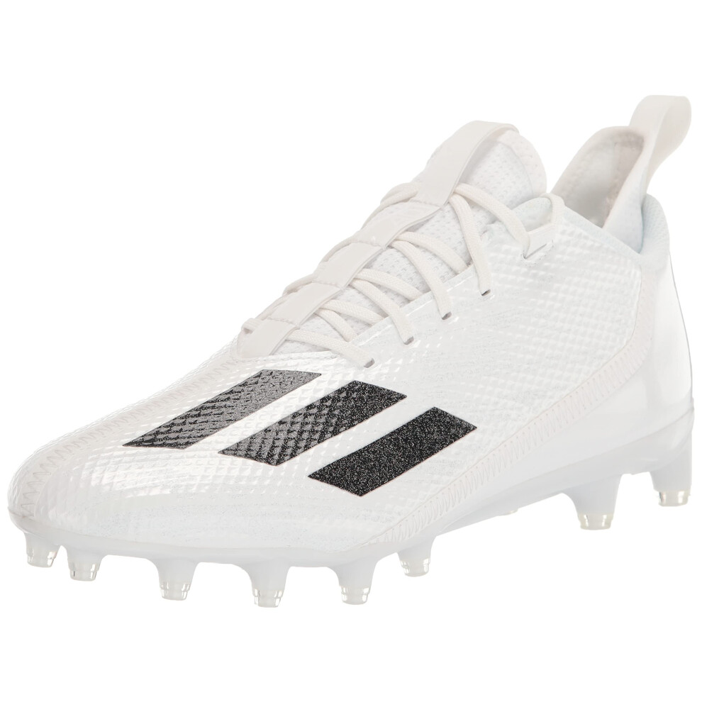 adidas Men's Adizero Scorch Football Shoe  White/Black/White  8