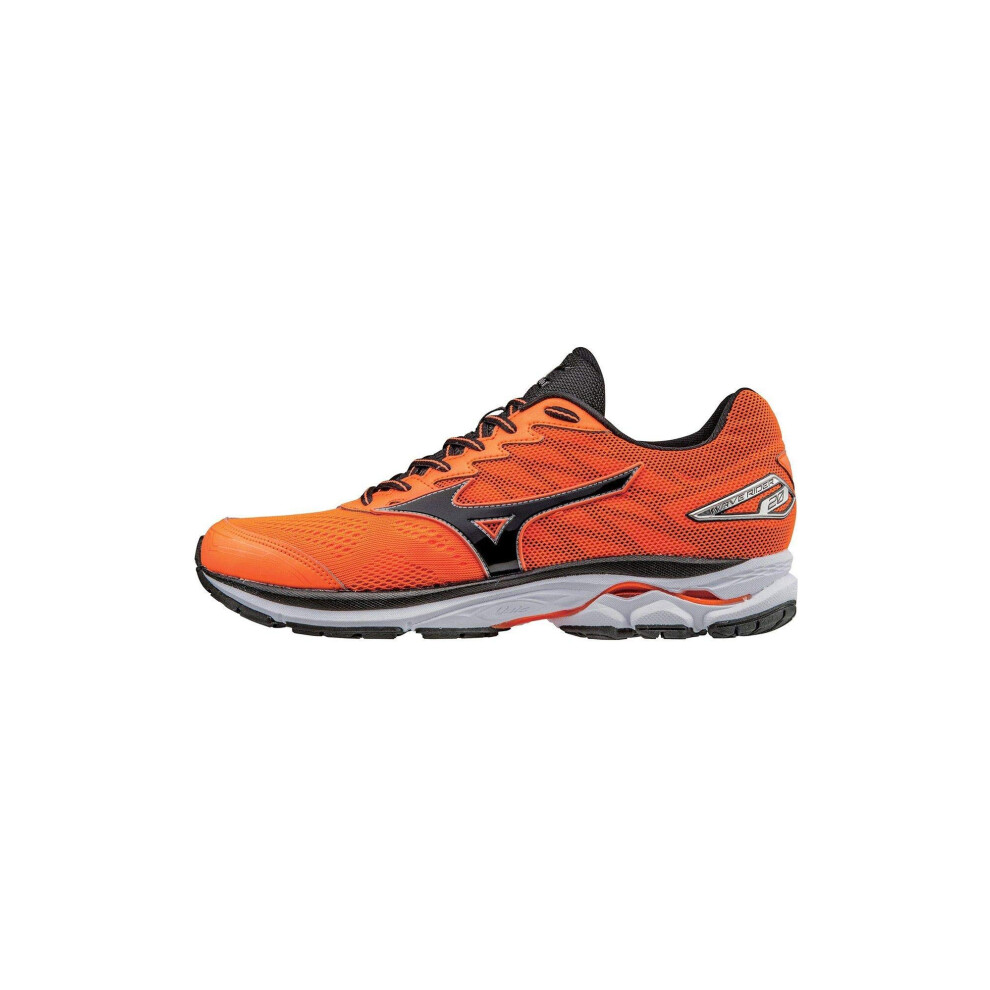 Mizuno Men's Wave Rider 20 Running Shoe  Clownfish/Black  7 2E US